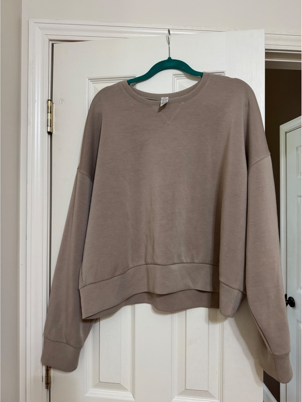 Spanx AIRESSENTIALS Taupe Pullover Sweatshirt Size 1X